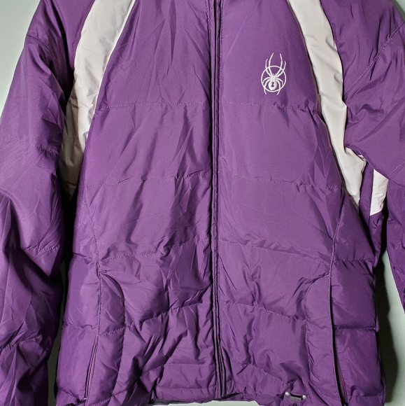 Spyder down winter/ski jacket large 12 US - Picture 3 of 15